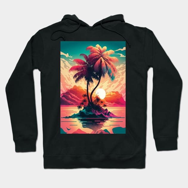 Sunset Palm Hoodie by Focused Instability